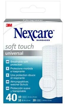 Cerotto Preparato 3m Nexcare Soft N0540as Assortiti 3 Misure 20 Cerotti 19x72mm + 10 Cerotti 25x72mm + 10 Cerotti Tondi 22,5mm