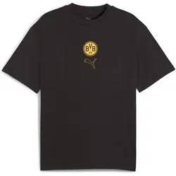 Puma, Herren, Sportshirt, BVB PUMATECH Pocket Tee (S), Schwarz, Gelb, S