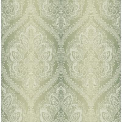 Seabrook Designs Garrett Paisley Ogee Unpasted Wallpaper