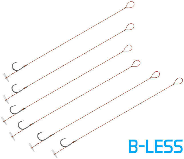 Bas de ligne Delphin Proxi Quickstop / par 6 8cm / 0,10mm / B-LESS #6 Azure, Gray 8cm / 0,10mm / B-LESS #6