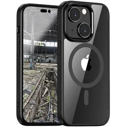 JT Berlin BackCase Pankow Hybrid MagSafe (Apple iPhone 13), Smartphone Hülle, Schwarz, Transparent