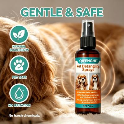 Happy Pet Pantry Pet Detangling Spray For Dogs & Cats Leave In Anti Static Knot Remover Grooming Pet Detangling Spray For Dogs & Cats Leave In Anti Static Knot Remover Grooming