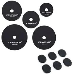 Cympad Beckendämpfer Moderator Super Set mit Fell-Dämpfer-Pads, Schlagzeug Zubehör, Schwarz