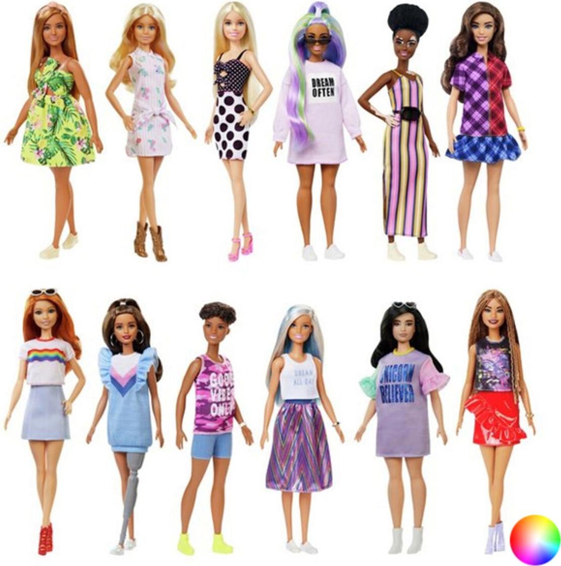 Barbie Fashionistas pop met regenboog sportkleding