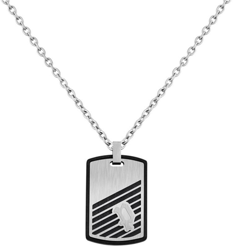 Police Dog Tag Kette Burren für Herren aus Edelstahl silber