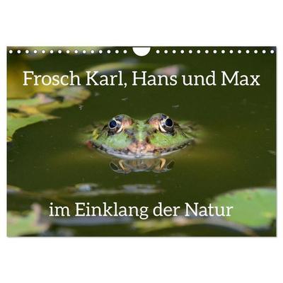 Frosch Karl, Hans und Max im Einklang der Natur (Wandkalender 2027 DIN A4 quer), CALVENDO Monatskalender