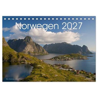 Norwegen (Tischkalender 2027 DIN A5 quer), CALVENDO Monatskalender