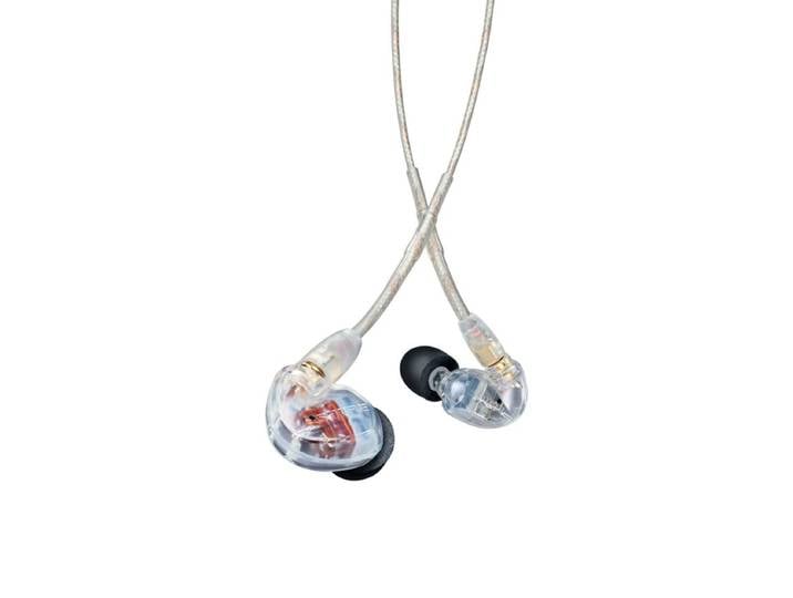 Shure SE535 CL transparent Kopfhörer (Sound Isolating™ Design (blockiert bis zu 37 dB Umgebungsgeräusche), Drei High-Definition-Treiber (ein Hoch- und zwei Tieftöner), ergonomisches Low-Profile-Design für professionellen Bühneneinsatz oder Alltag, Nein, Nicht vorhanden)