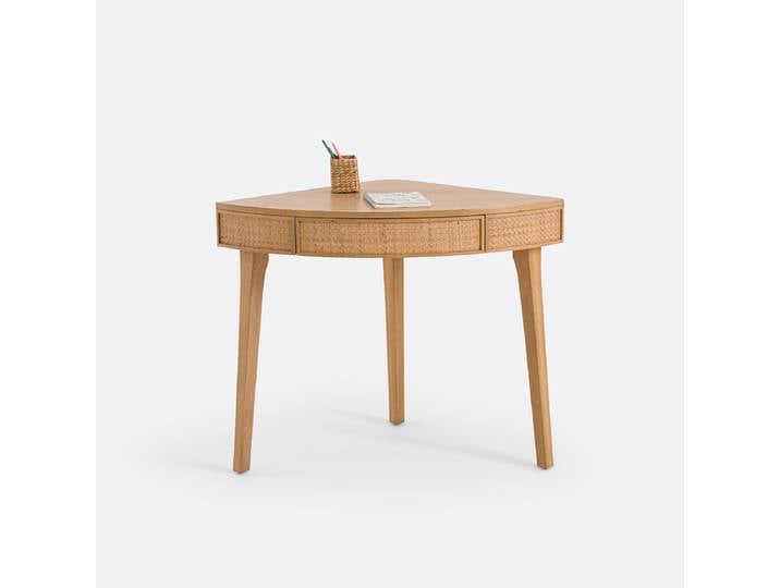 LA REDOUTE Bureau console d'angle avec tiroir, Achilde Beige