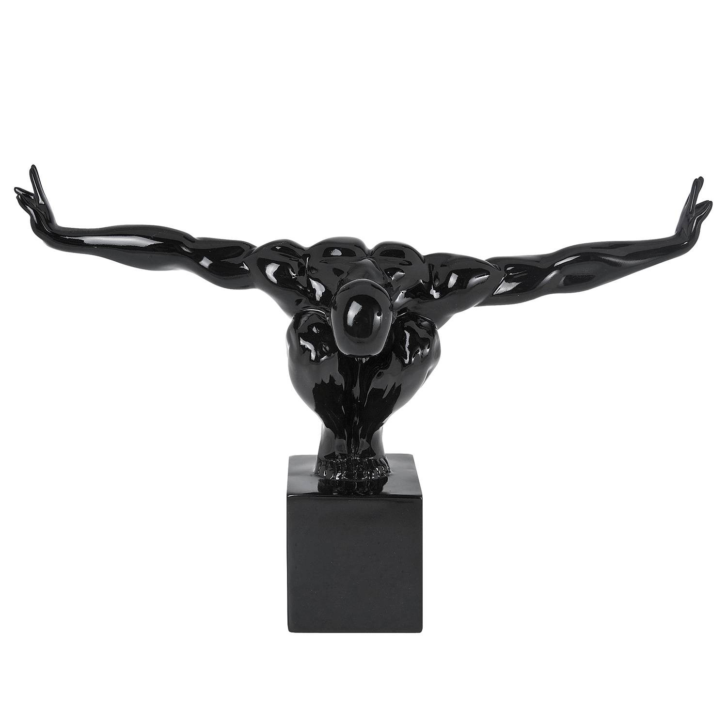 home24 Sierobject Athlet zwart B/D/H: 43 x 29 x 15 cm
