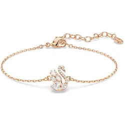 Swarovski  Swan Armband Verschiedene Schliffe, Schwan, Weiß, Roségold-Legierungsschicht