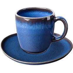 KAFFEETASSE MIT UNTERTASSE Lave Bleu 190 ml