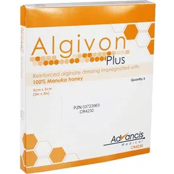 Algivon Plus Honigalginat 5x5cm 5 ST