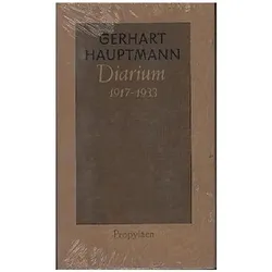 Hauptmann,G.:Diarium 1917-1933, Belletristik von Gerhart Hauptmann