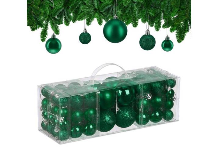Relaxdays Weihnachtskugeln 76er Set
