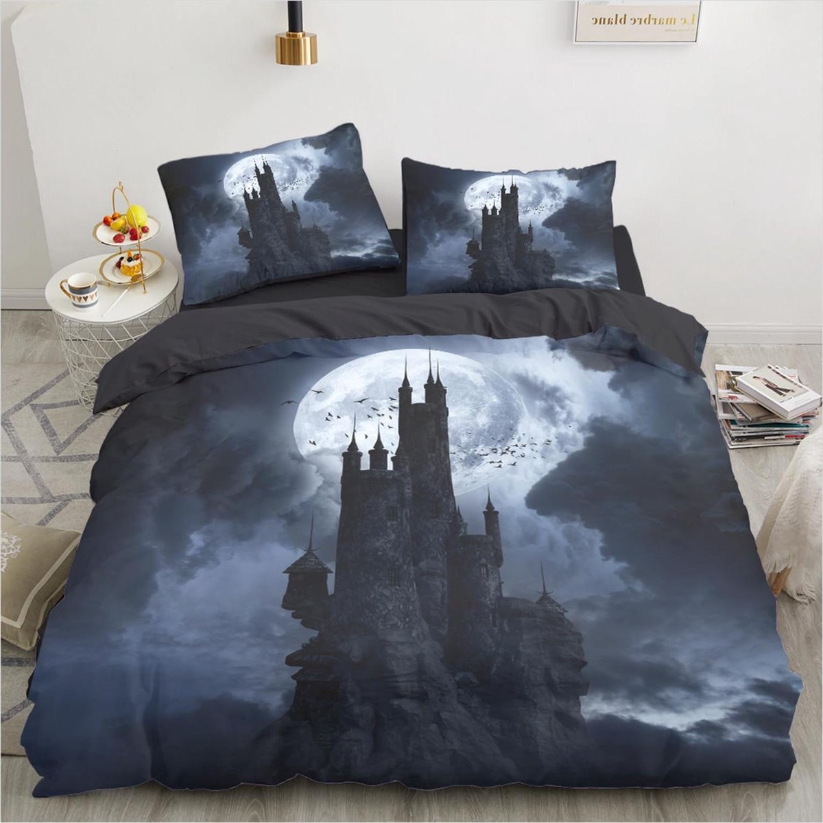 Gothic thema dekbedovertrek set met ritssluiting, 135 x 200 cm