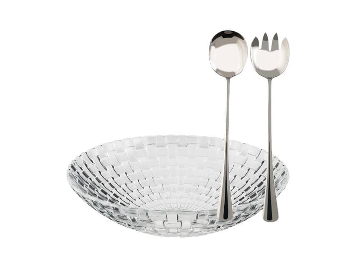 Dorre Set de saladiers Glitter Verre-acier inoxydable, 3 pièces