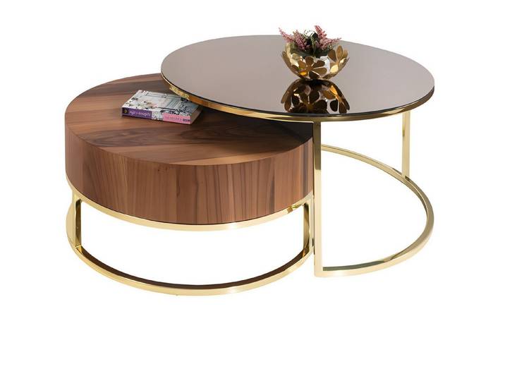 Xlmoebel Beistelltisch Stilvolle und elegante Akzenttische für jedes Raumdesign (2er-Set, 2-St., Beistelltisch 1, Beistelltisch 2), Made in Europa