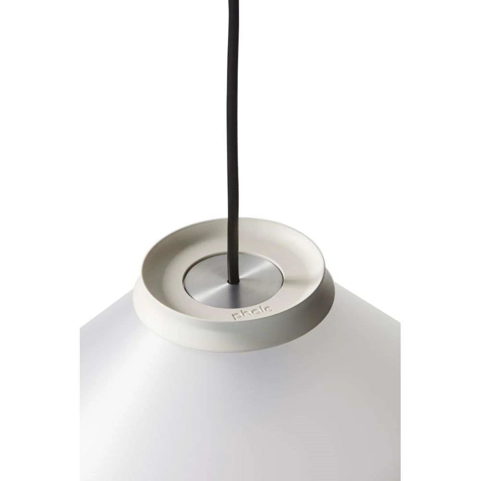 Pholc Aline 40 Hanglamp Cotton - Aluminium - Conische vorm voor eetkamer, keuken of woonkamer