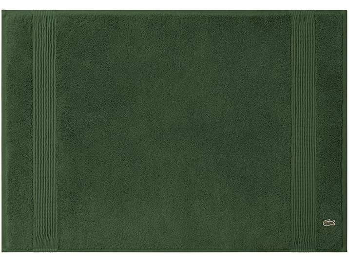 Badematte LACOSTE LLECROCO , grün (vert), H:3mm, Baumwolle, Badematten, Badematte, mit Label-Applikationen
