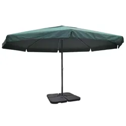 vidaXL Gartensonnenschirm mit tragbarem grünem Aluminiumfuß, Modell Titan Terrasse Plus