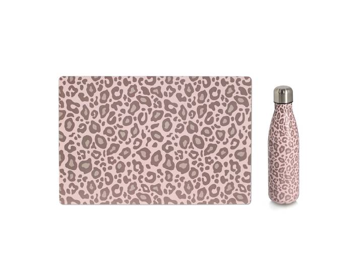 Trinkflasche ZELLER PRESENT Geschenkset: Trinkflasche , rosé, beige, H:26,5cm, Edelstahl, Trinkflaschen, Trinkflasche