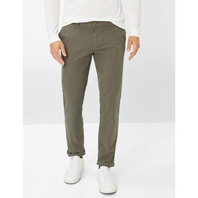 Chinohose BRAX "Style FABIO IN", Herren, Gr. 33, Länge 32, grün (olivgrün), Web, 98% Baumwolle, 2% Elasthan, Hosen Chinohose