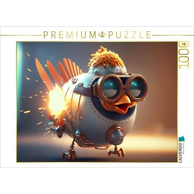 CALVENDO Puzzle Raketen Huhn | 1000 Teile Lege-Größe 64x48cm Foto-Puzzle für glückliche Stunden