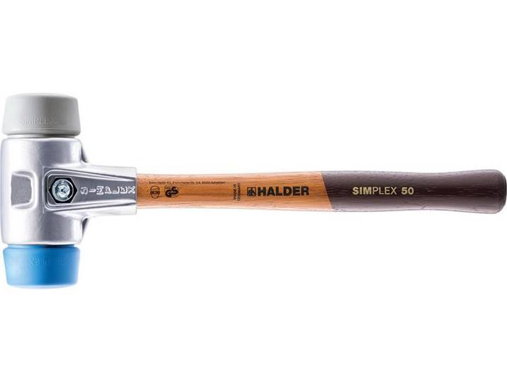 Marteau à frapper Simplex en aluminium\, 40 mm\, TPE souple/moyen\, Halder 4030618302698