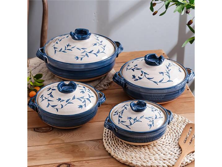 Casserole en céramique de Style japonais, petite casserole noire en argile, ustensiles de cuisine pour la maison, fournitures de cuisine, casserole à soupe, 1 pièces