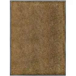 vidaXL Fußmatte Waschbar Braun 90x120 cm