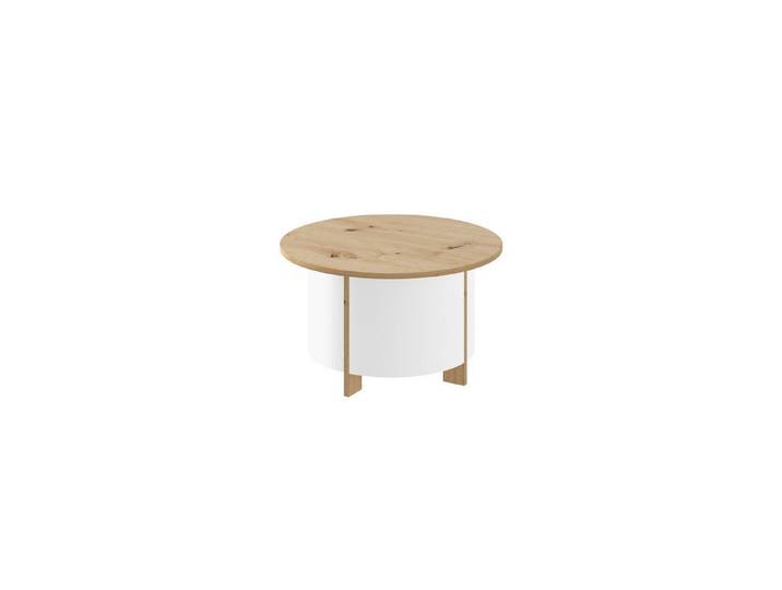 designimpex Couchtisch Design Couchtisch HSL-111 rund Hochglanz Wohnzimmer Tisch 80 x 44 cm