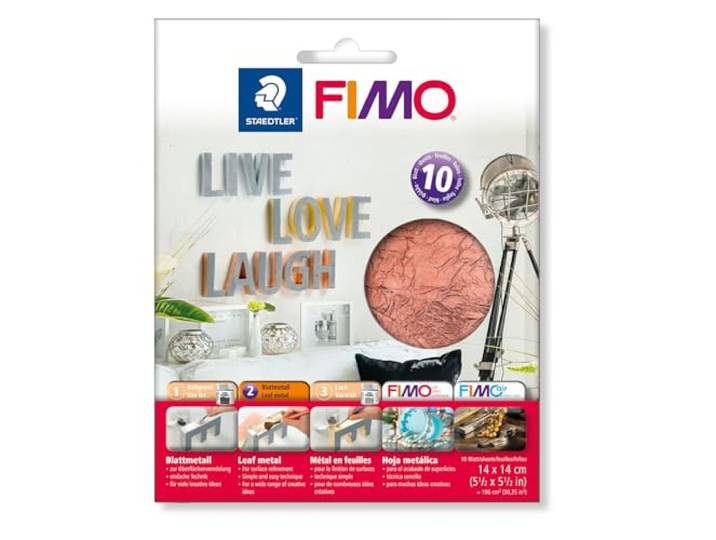 STAEDTLER FIMO 8781 bladmetaal – koper, 10 vellen