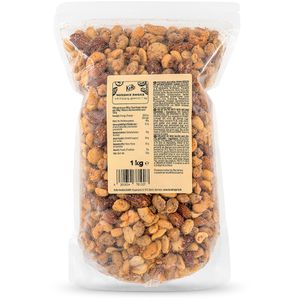KoRo Nussmischung Nussmix Smoke, im Beutel, rauchig, ungeröstet & gesalzen, 4 Nusssorten, 1 kg