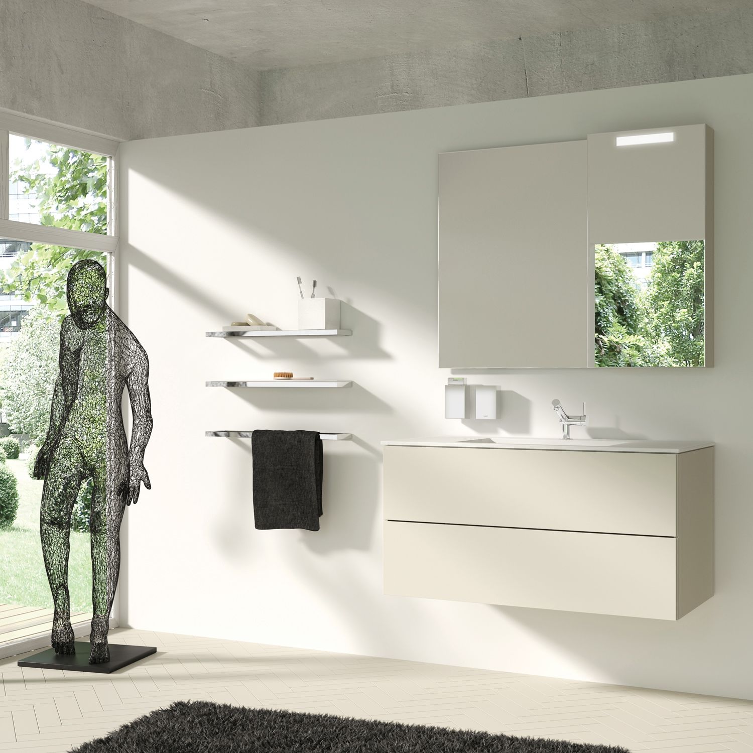 COSMIC Bath Life Zahnbürstenhalter Wandmodell, Accessoires, WJC229A0052001, chrom