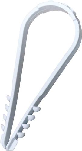 N & L Dübelklemmschelle 8-28mm Befestigungsschelle steckbar 502STN für Steckmontage im Mauerwerk, mit Steckdübel, UV-stabilisiert