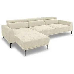 SOMETA Ecksofa Mons Stoff Beige Natur