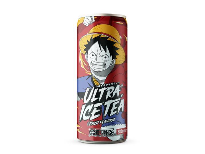 Ultra Pop Ultra Ice Tea One Piece Luffy Thé glacé à la pêche - 33 cl
