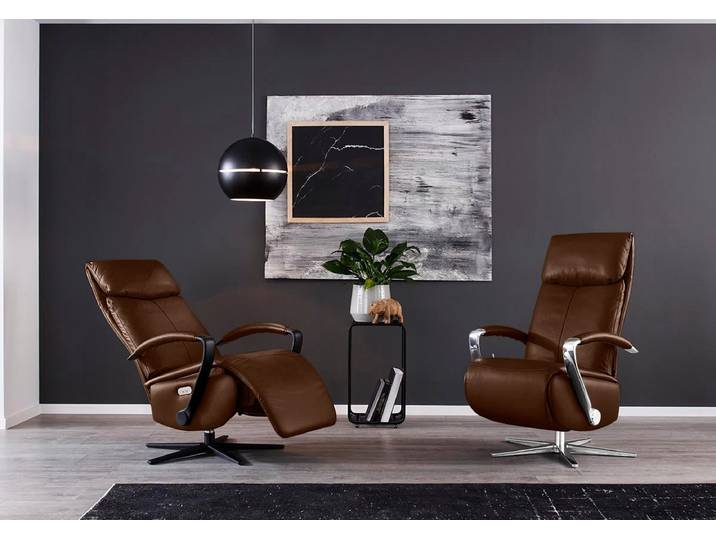 Relaxsessel, Braun, 73x115x84 cm, Longlife Xtra-Leder, Doppelmotor, Vintage, W.SCHILLIG