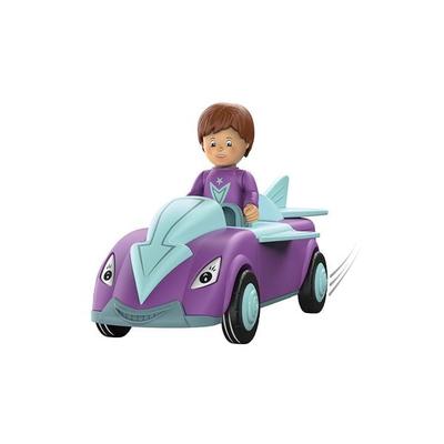 SIKU 0114 - Toddys, Jum Jumpy, Spielzeugauto mit Rückziehmotor und Spielfigur, lila/türkis