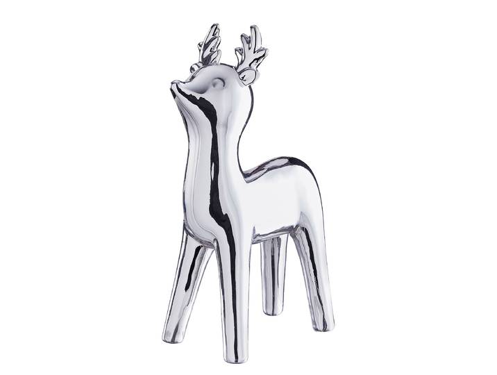 Deko Rentier X-MAS 14 x 7cm Silber/Silber