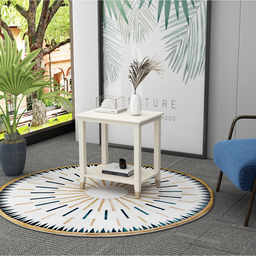 Fairmont Park Bulma Side Table White 58cm H X 50cm W X 50cm D