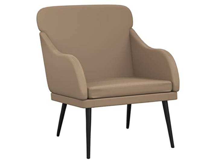 Sessel Cappuccino-Braun 63x76x80 cm Kunstleder Metallgestell, gepolsterte Armlehnen, schmutzabweisendes Kunstleder, einfache Montage