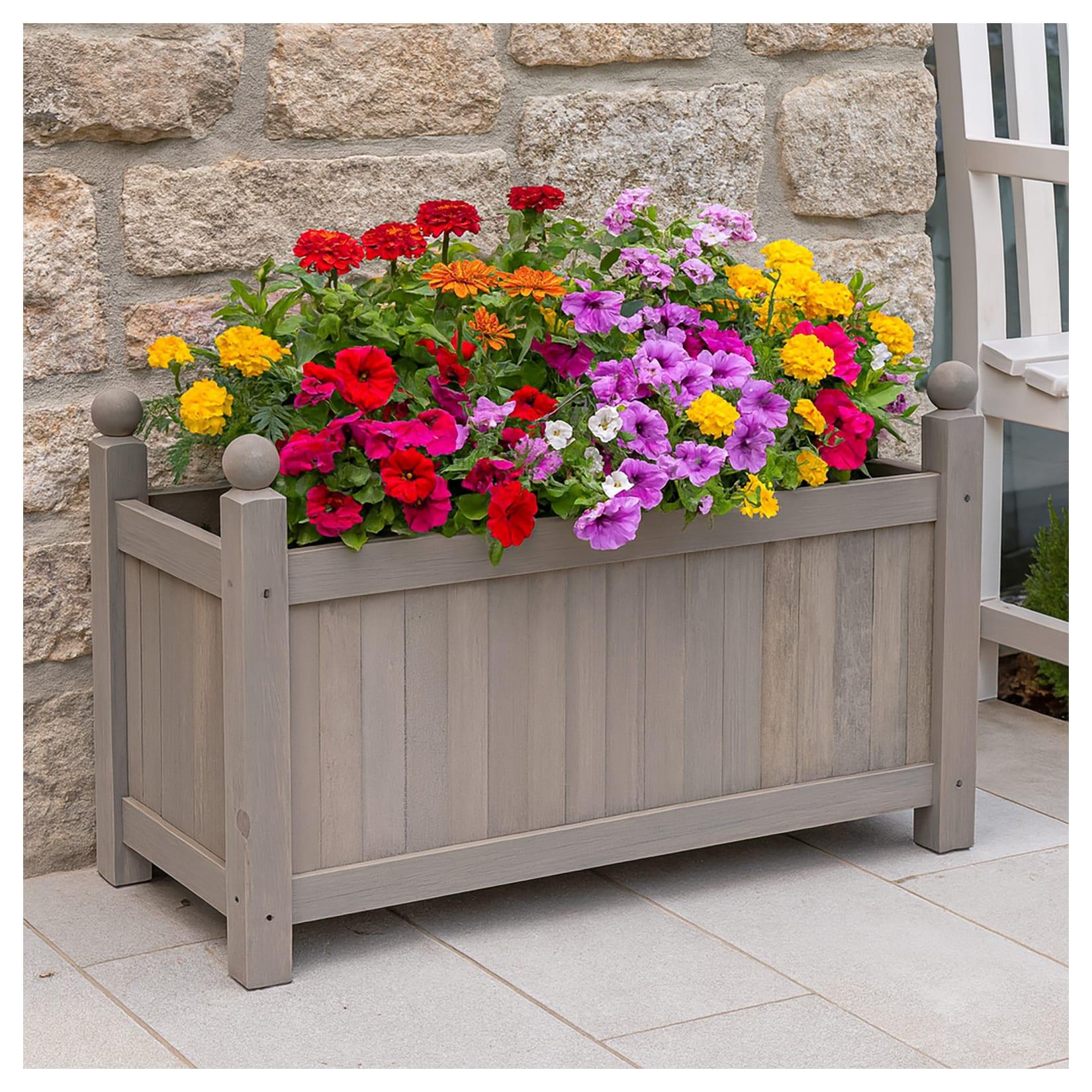HTI-Living Blumenkasten Grau Heidi