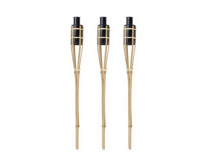 Articasa Torches de jardin - naturel - lot de 3 - 63 cm