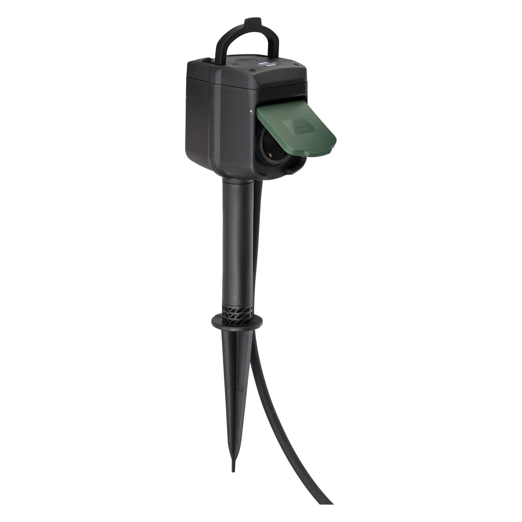 Brennenstuhl Connect WiFi Garten-Steckdose CS/Aussensteckdose 2-Fach mit Erdspiess und Montageplatte ( (Brennenstuhl)