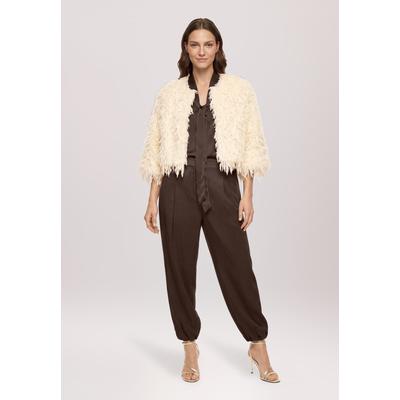 Schluppenbluse VERA MONT "Damen mit Seitenschlitzen", Damen, Gr. 38, braun (rostbraun), Satin, Obermaterial: 100% Polyester, ausgestellt normal, Blusen Schluppenbluse