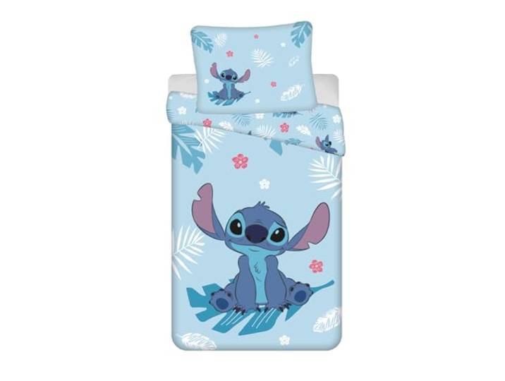 Stitch en Angel 1-Persoons Dekbedovertrek 140x200 + Kussensloop 70x90 Blauw