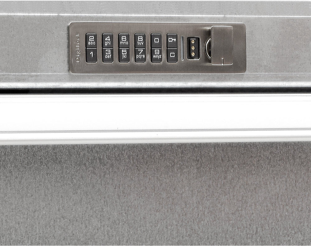 E-Schloss PIN-Code, für Schubladen-Block und-Set, verzinkt, für BxT 1300 x 400 mm eurokraft pro