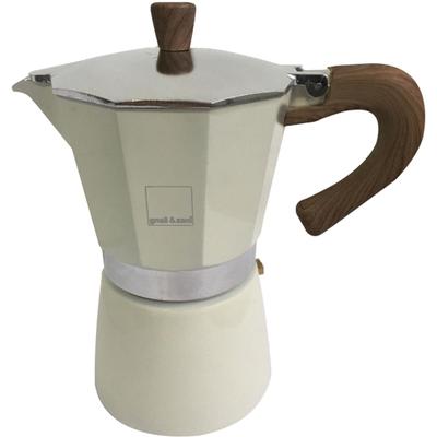 Espressokocher GNALI & ZANI "Venezia", beige (cremefarben), 3, Kaffeemaschinen, Induktion, cremefarben